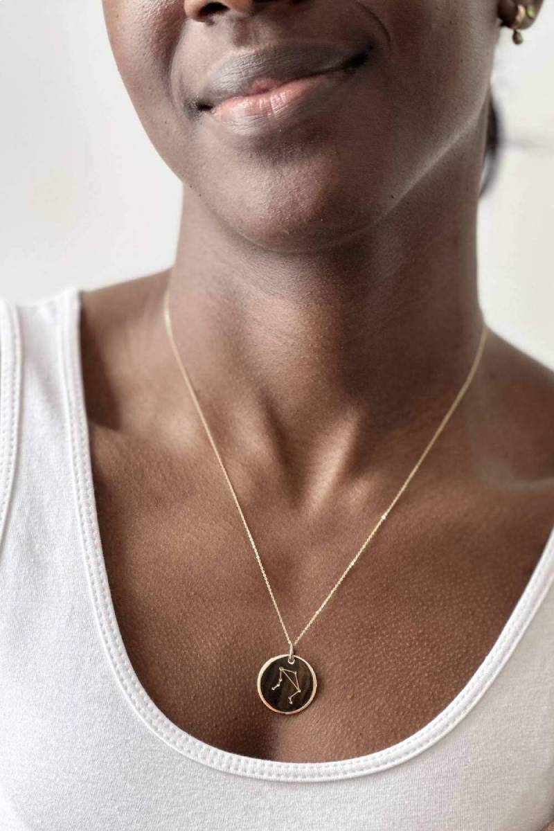 Libra Engraved pendant from The Night Sky