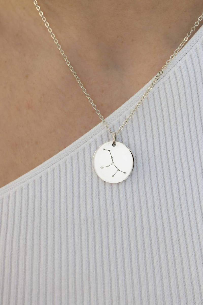 virgo engraved pendant from The Night Sky