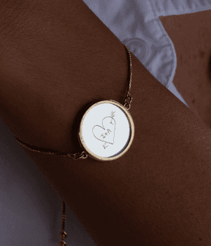 Night Sky Sterling Silver Love Notes Armband mit Fassung