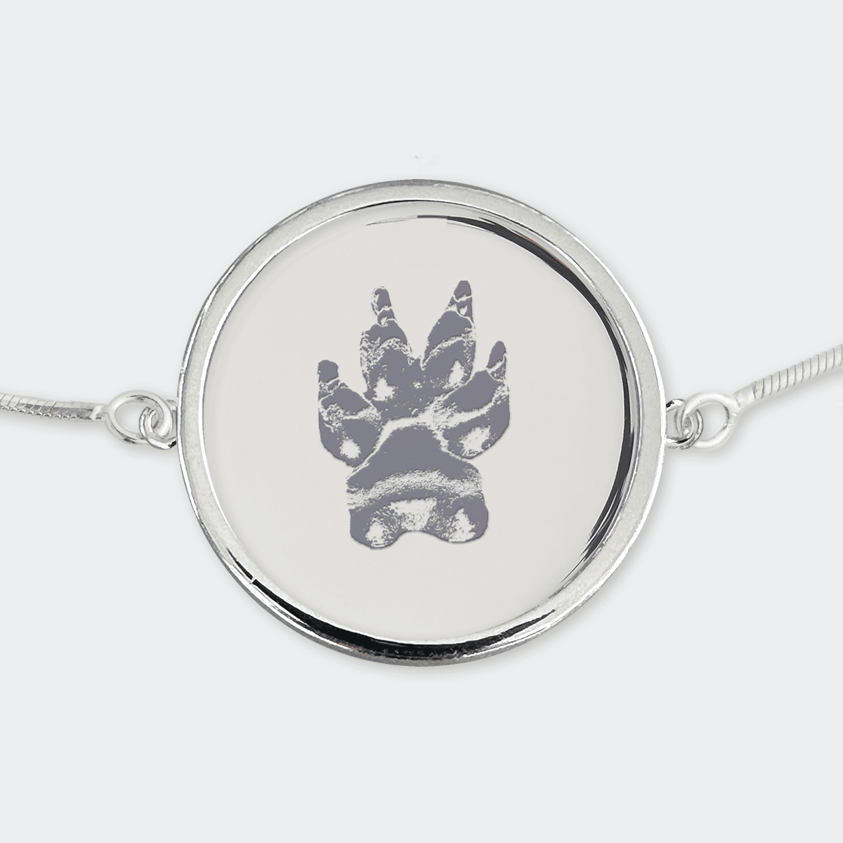 Night Sky Sterling Silver Pfotenabdruck Armband mit Fassung