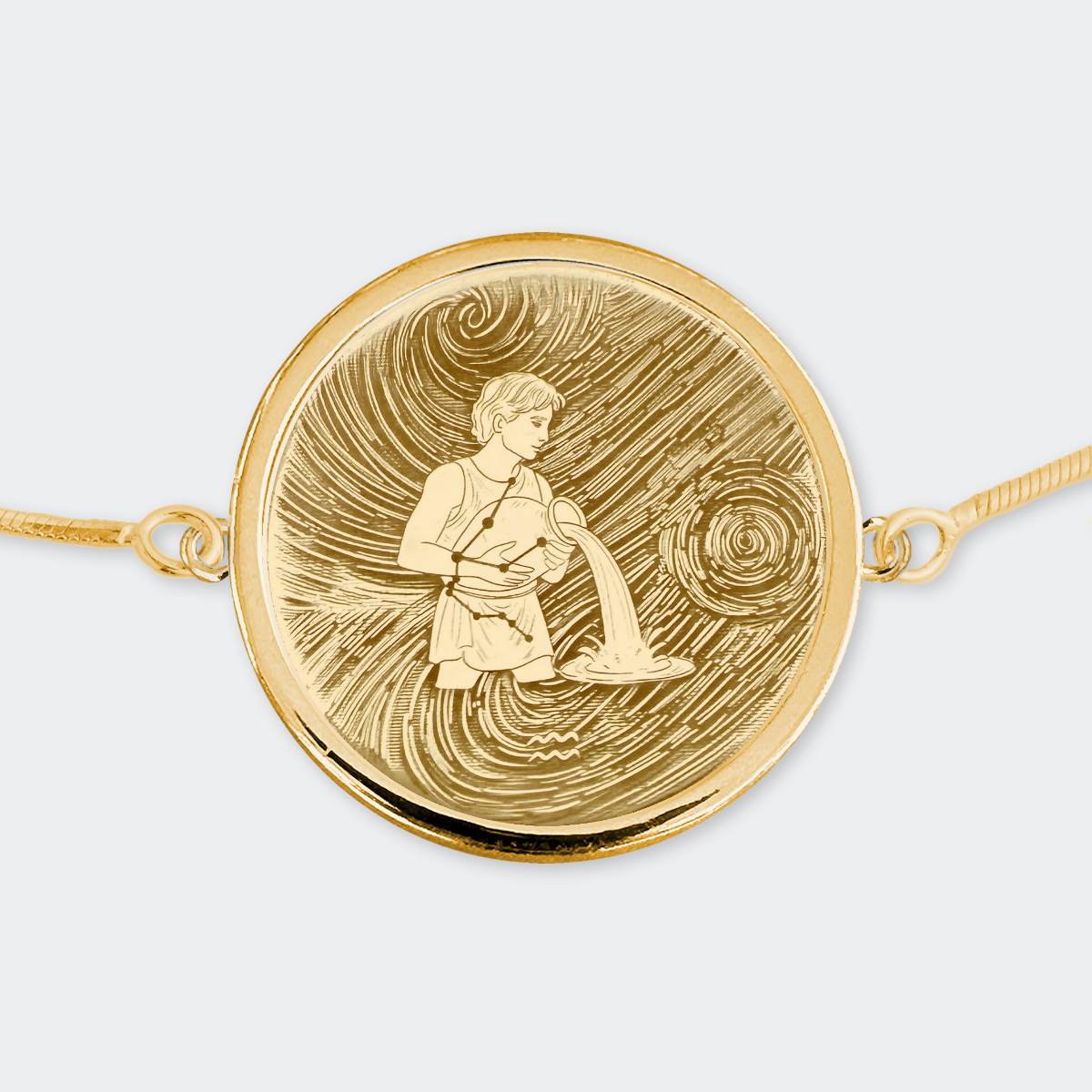 Sternzeichen Gold Vermeil Armband mit Fassung