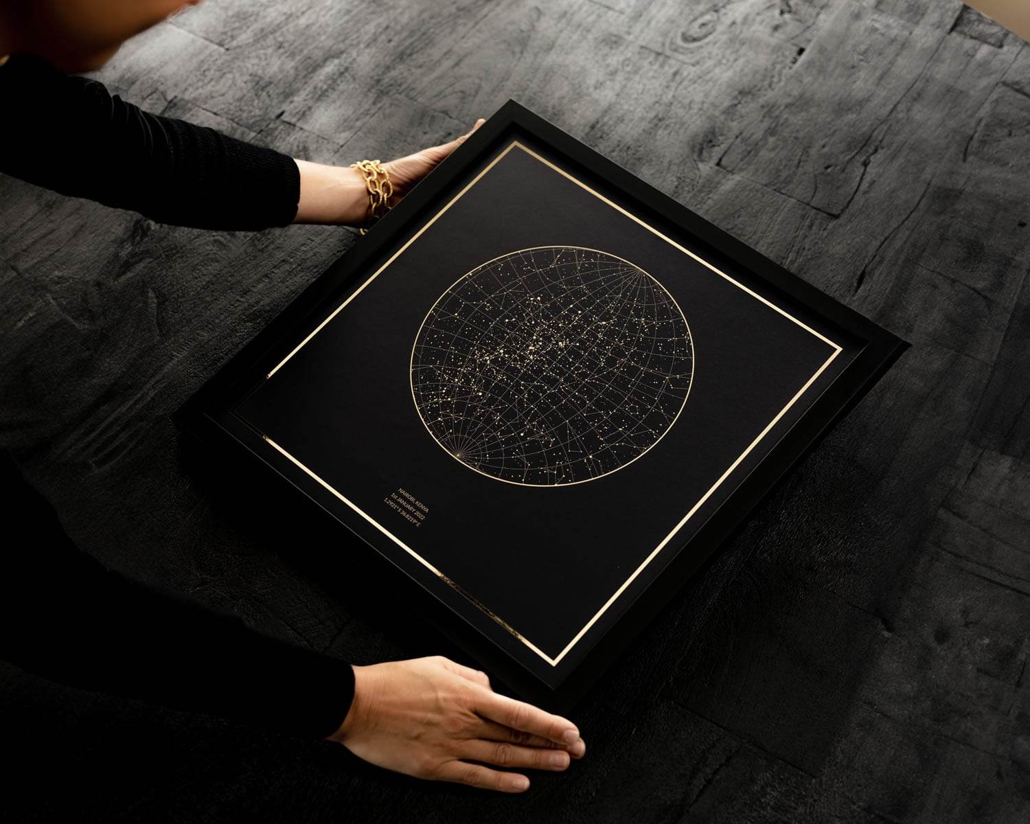Night Sky Luxury Gold Foil Art Prints
