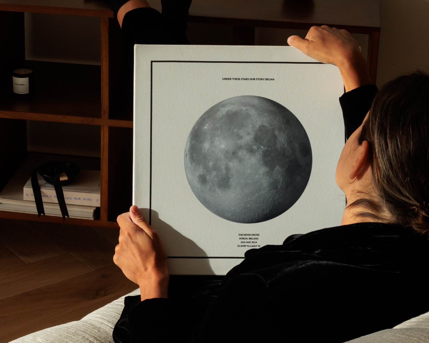Night Sky Mondphasen Kunstdruck