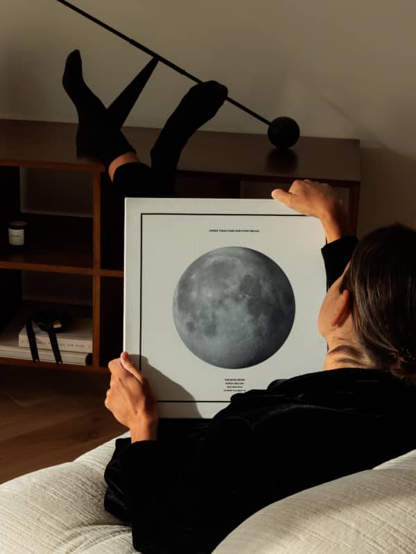 Night Sky Mondphasen Kunstdruck