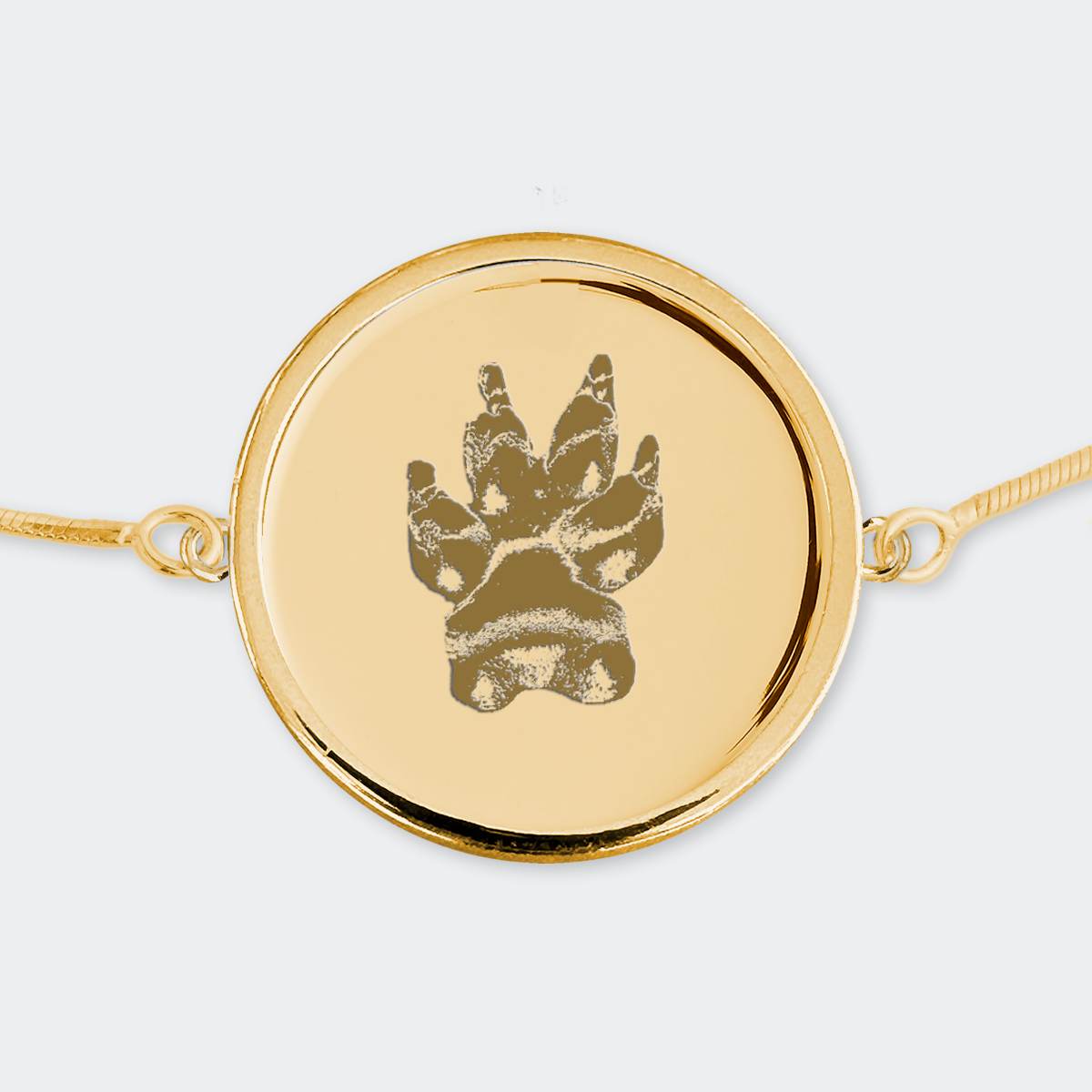 Night Sky Gold Vermeil Pfotenabdruck Armband mit Fassung
