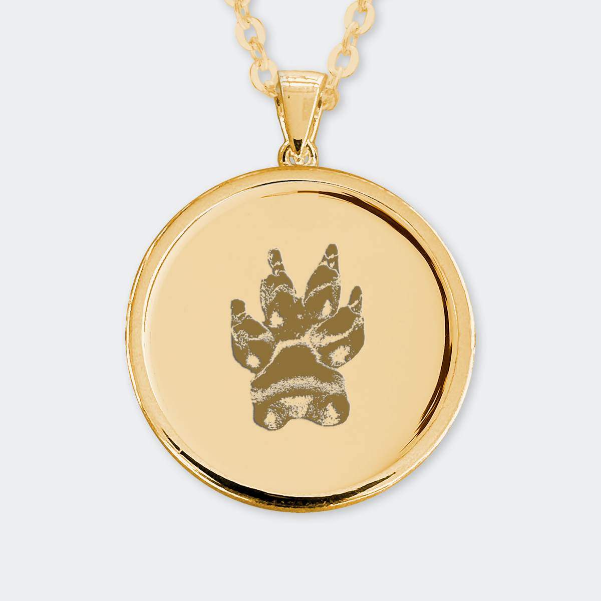 Night Sky 18k Gold Vermeil Pfotenabdruck Anhänger mit Fassung