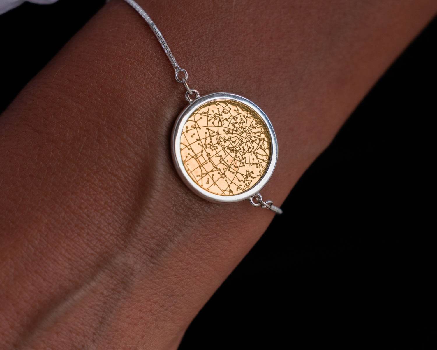Night Sky Gold Vermeil Bezel Bracelet