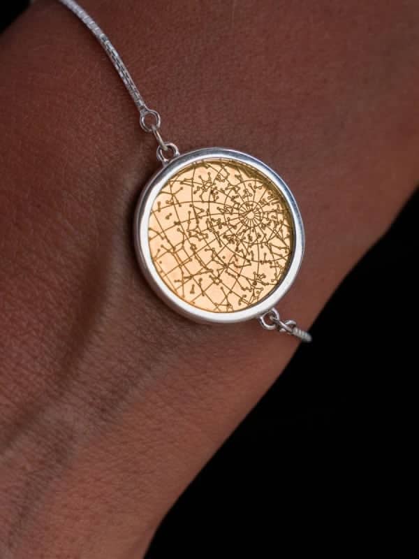 Night Sky Gold Vermeil Bezel Bracelet