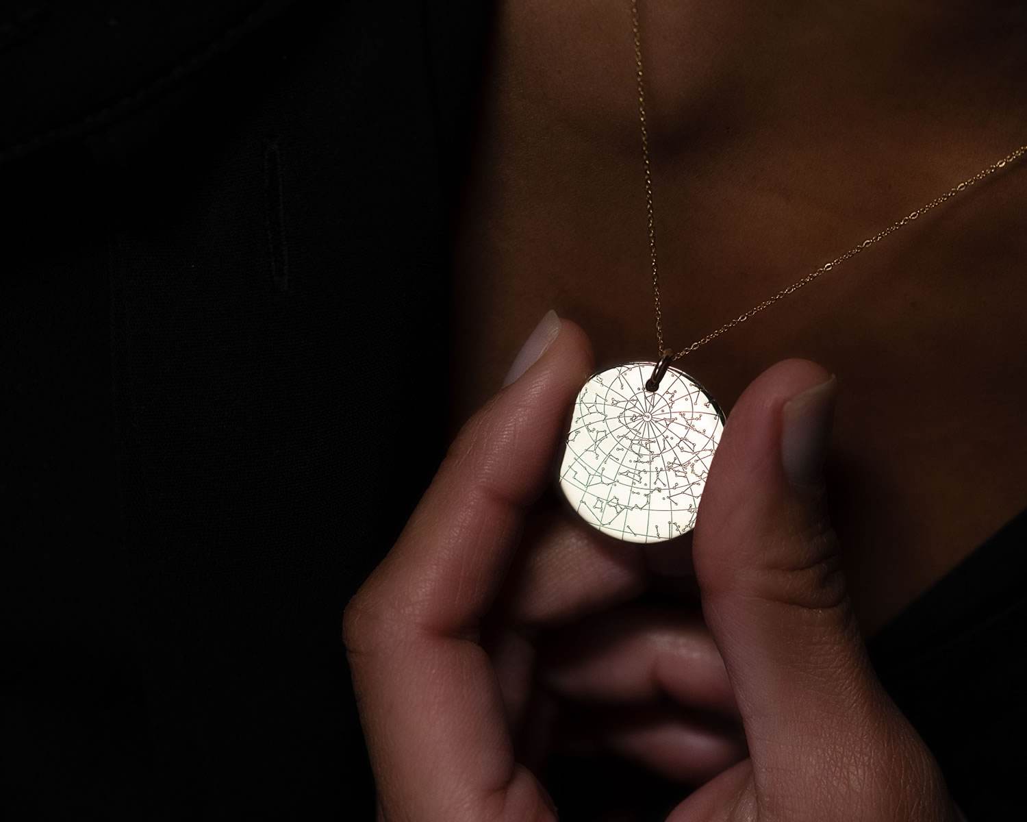 Night Sky Gold Pendant