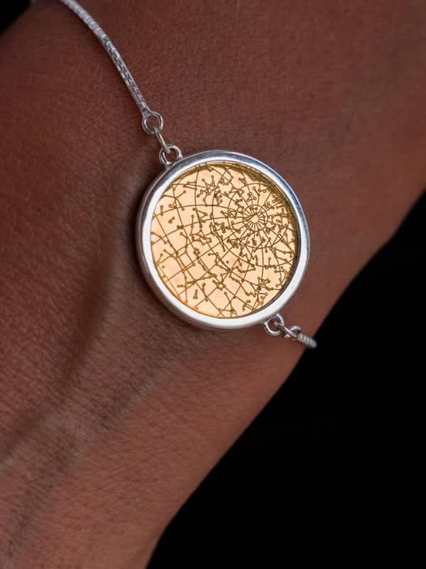 Night Sky Gold Vermeil Bezel Necklace