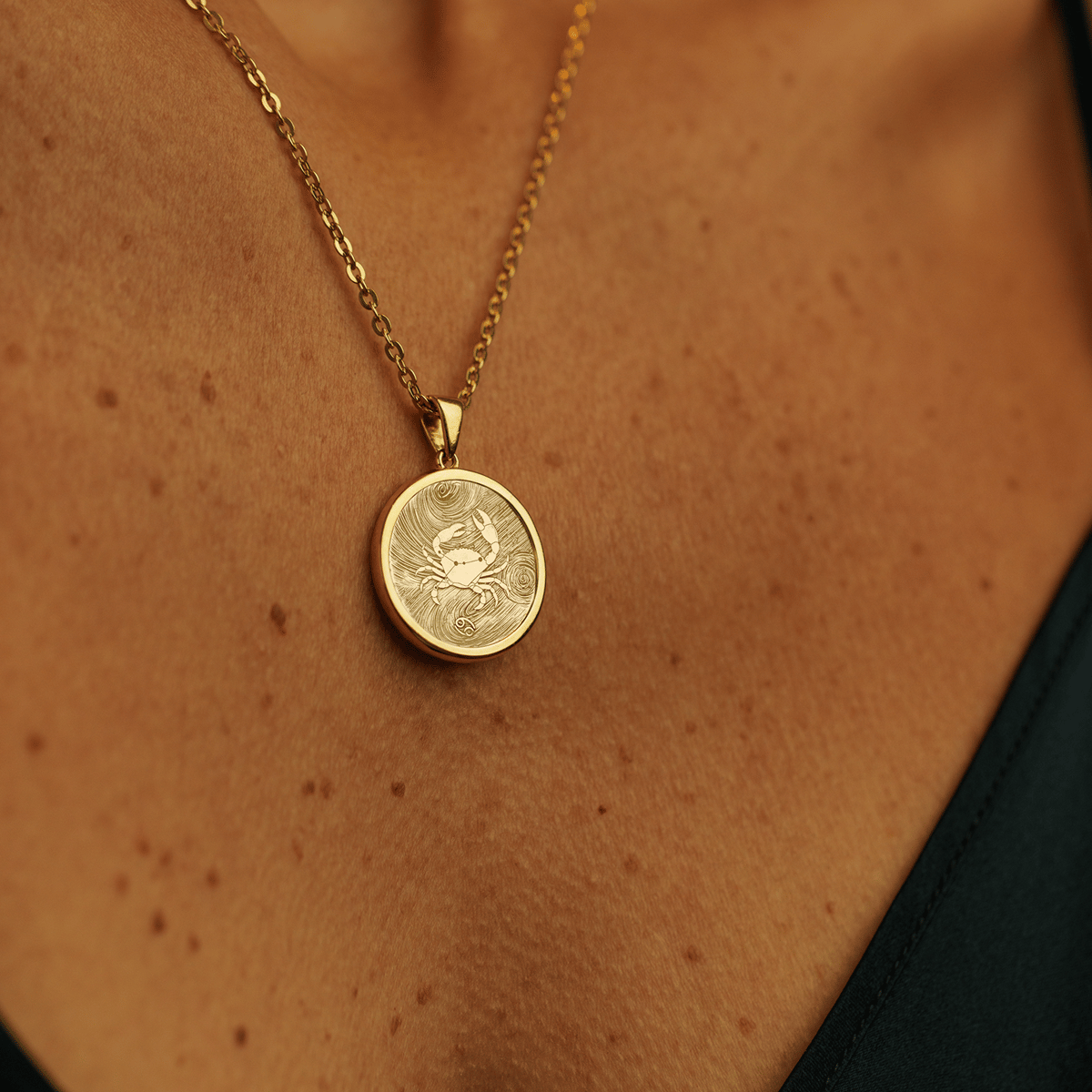 Sternzeichen Sterling Silver Halskette mit Fassung