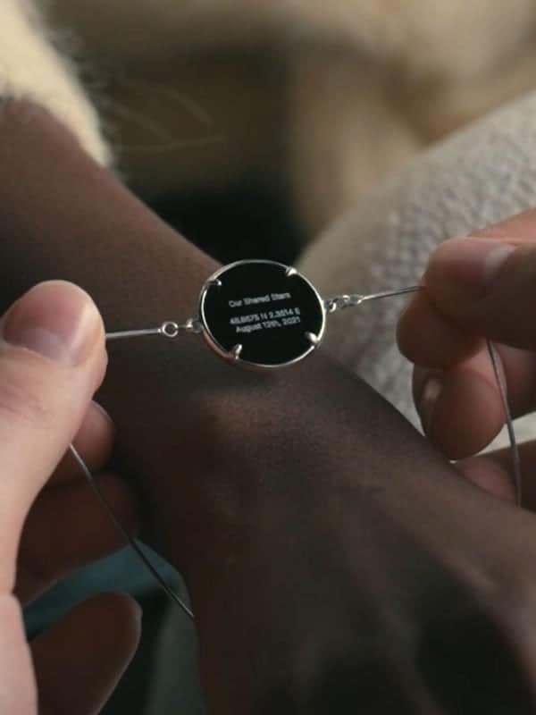 Night Sky Black Onyx Sterling Silver Bezel Bracelet
