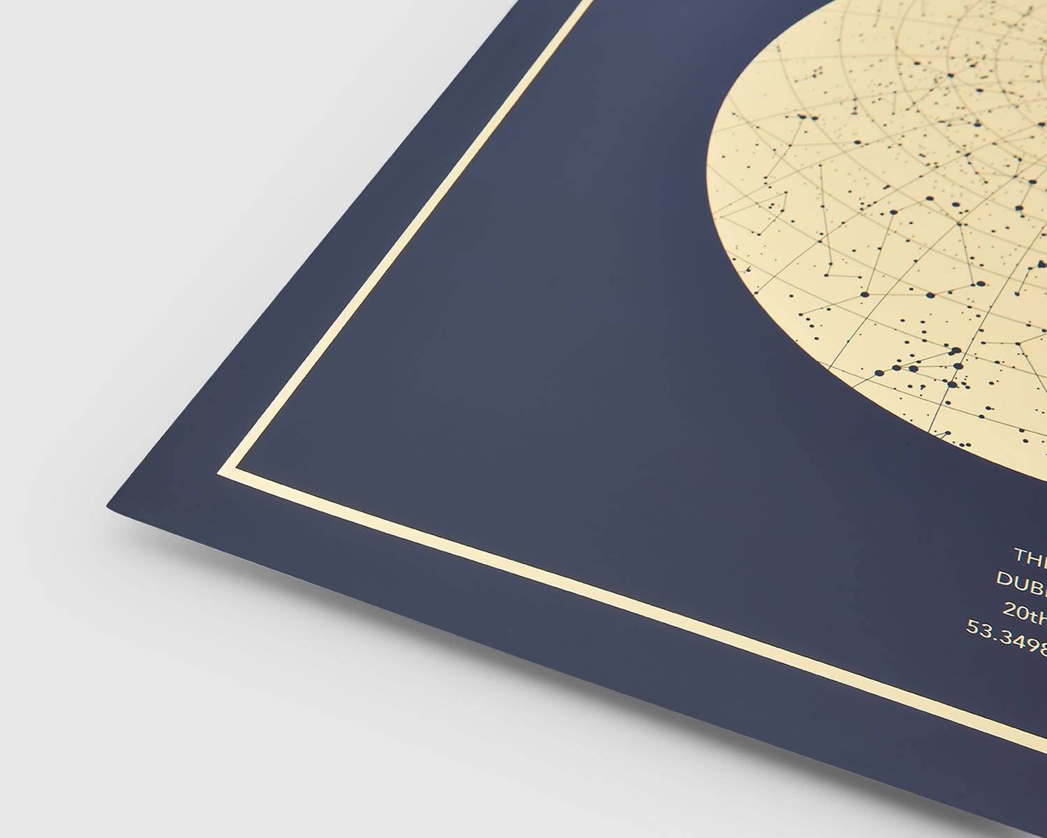 Night Sky Luxury Gold Foil Art Prints