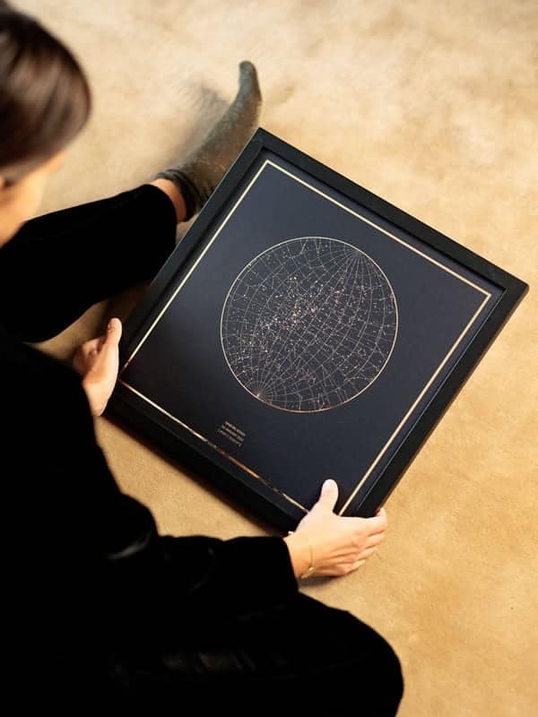 Night Sky Luxury Gold Foil Art Prints