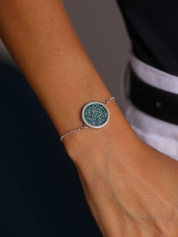 Night Sky Green Onyx Sterling Silver Armband mit Fassung