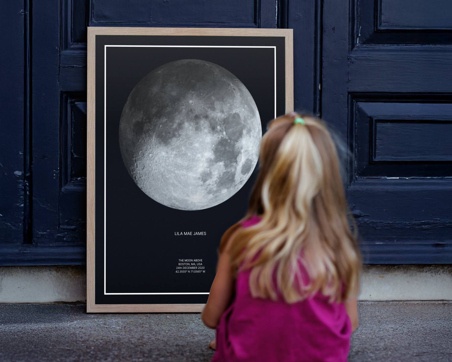 Night Sky Mondphasen Kunstdruck