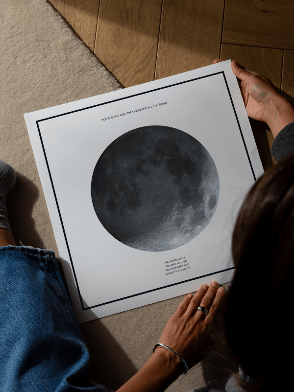 Night Sky Mondphasen Kunstdruck