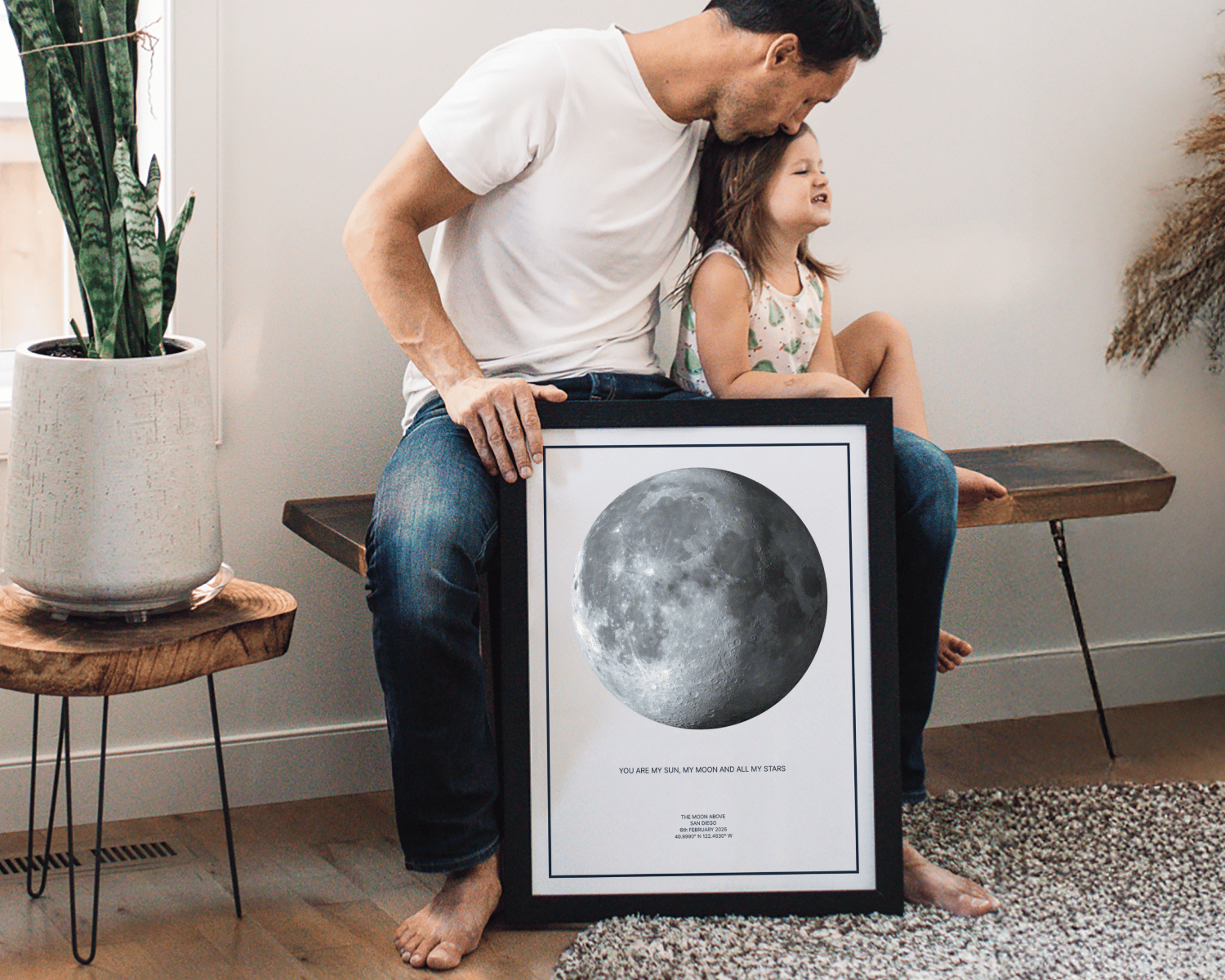 Night Sky Mondphasen Kunstdruck