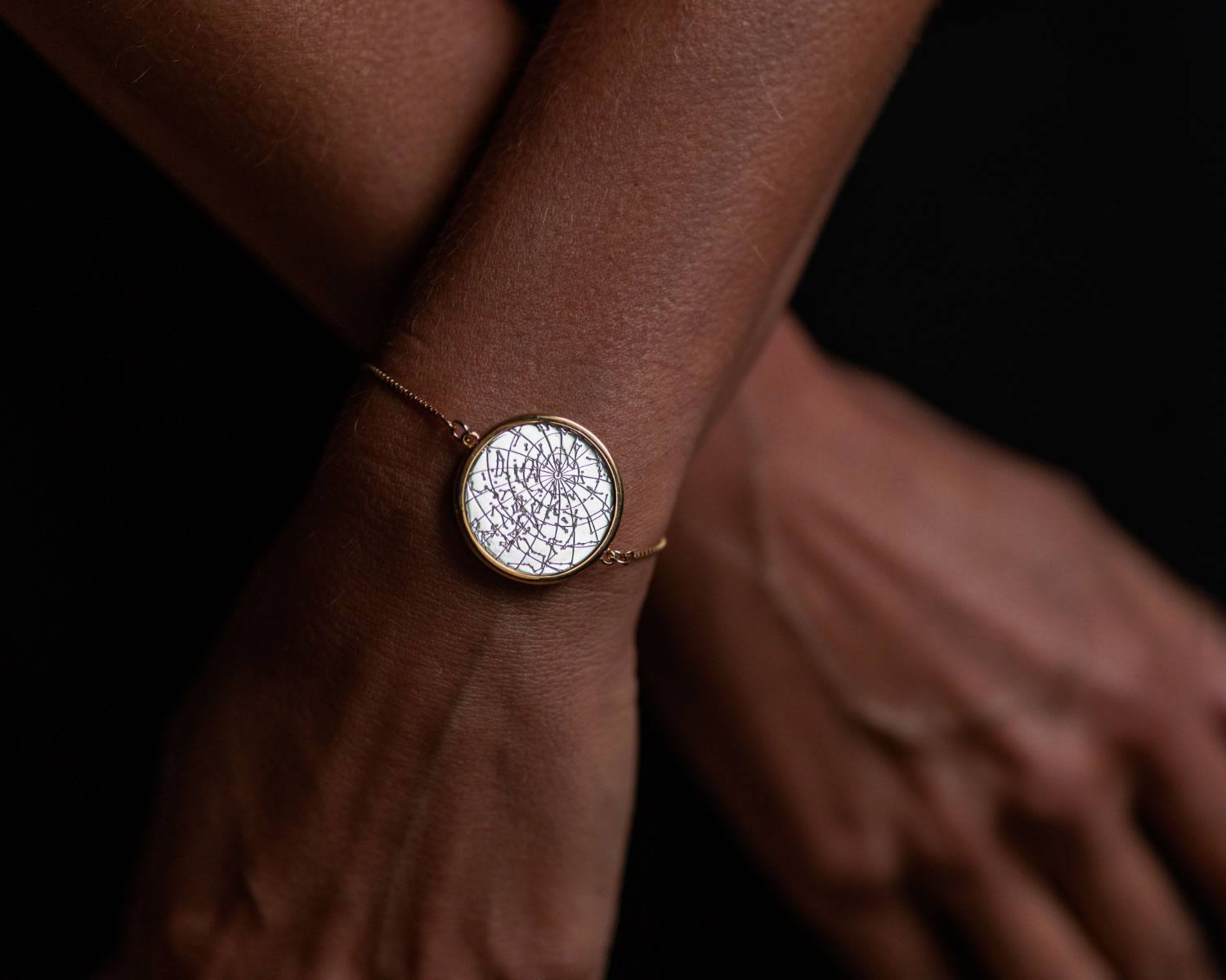 Night Sky Sterling Silver Armband mit Fassung