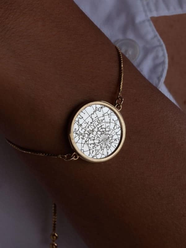 Night Sky Sterling Silver Armband mit Fassung