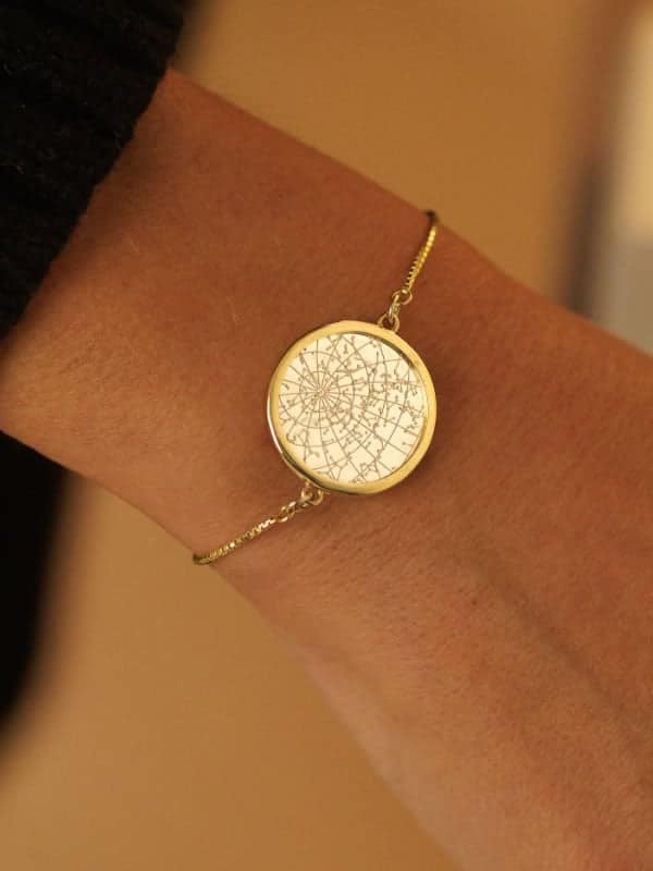 Night Sky Sterling Silver Armband mit Fassung