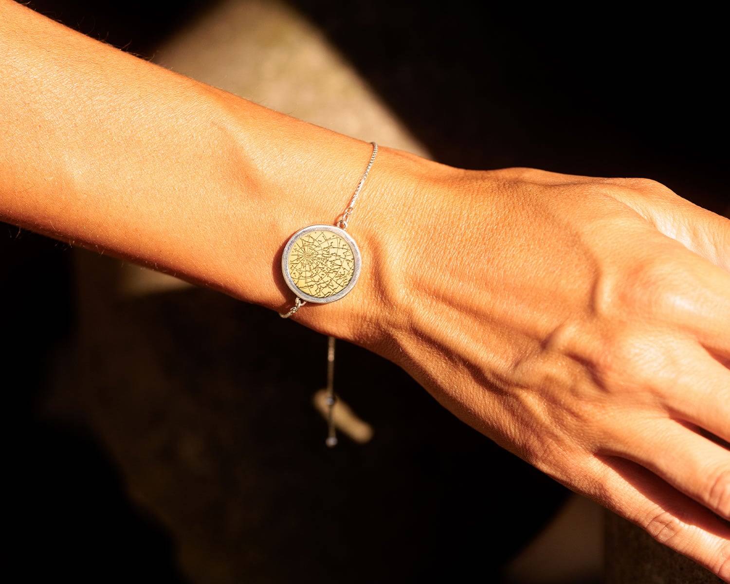 Night Sky Gold Vermeil Bezel Bracelet