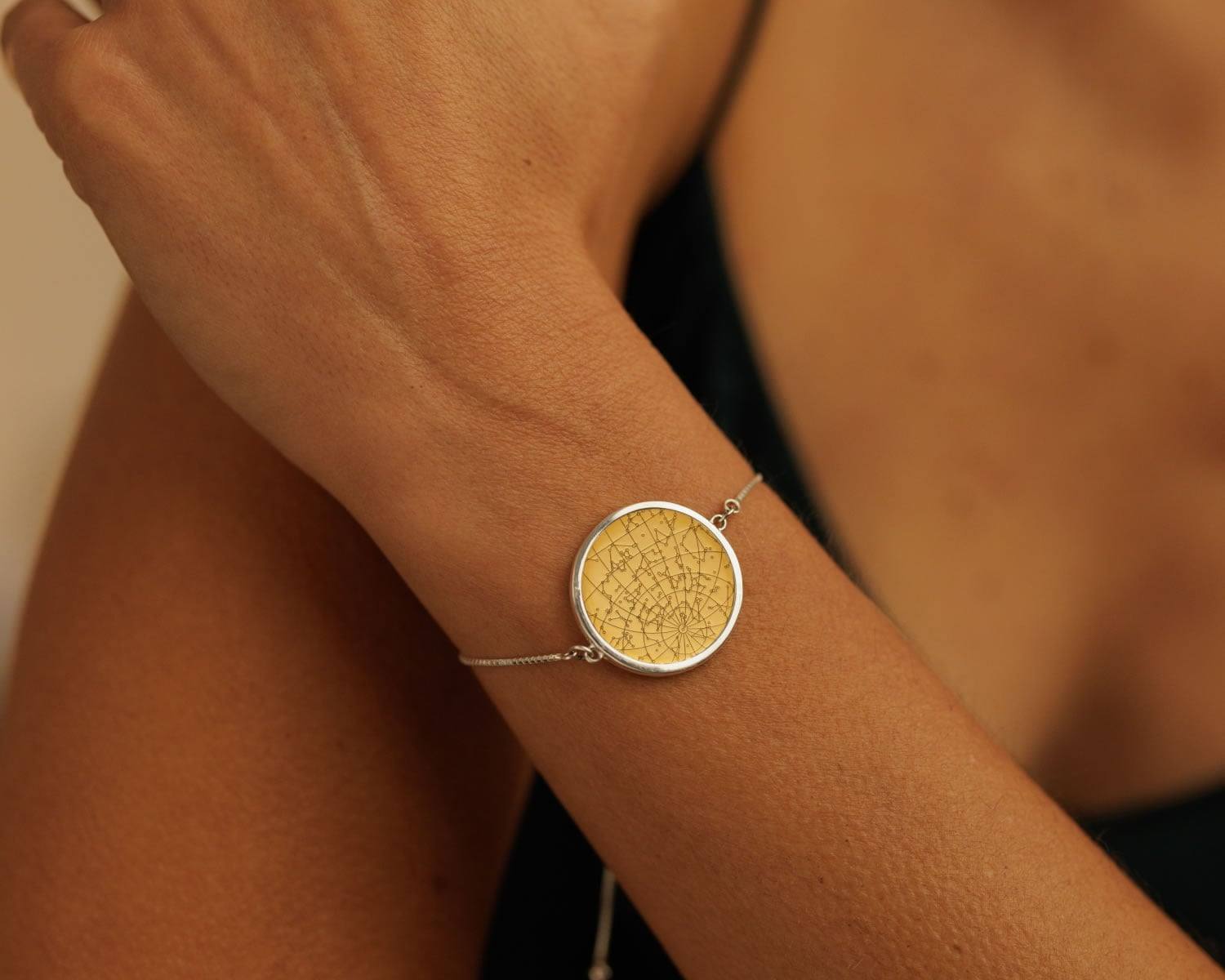 Night Sky Gold Vermeil Bezel Bracelet