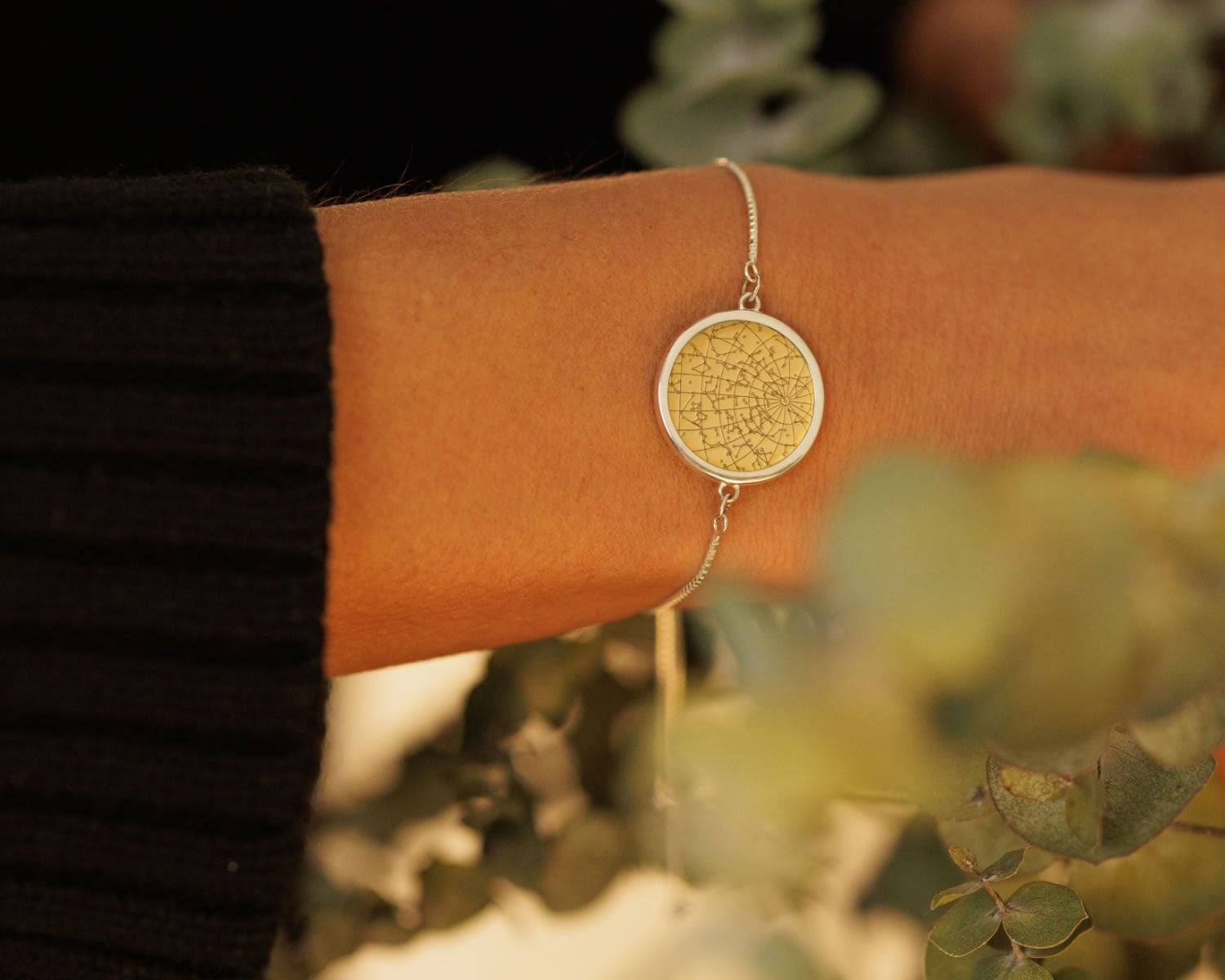 Night Sky Gold Vermeil Bezel Bracelet