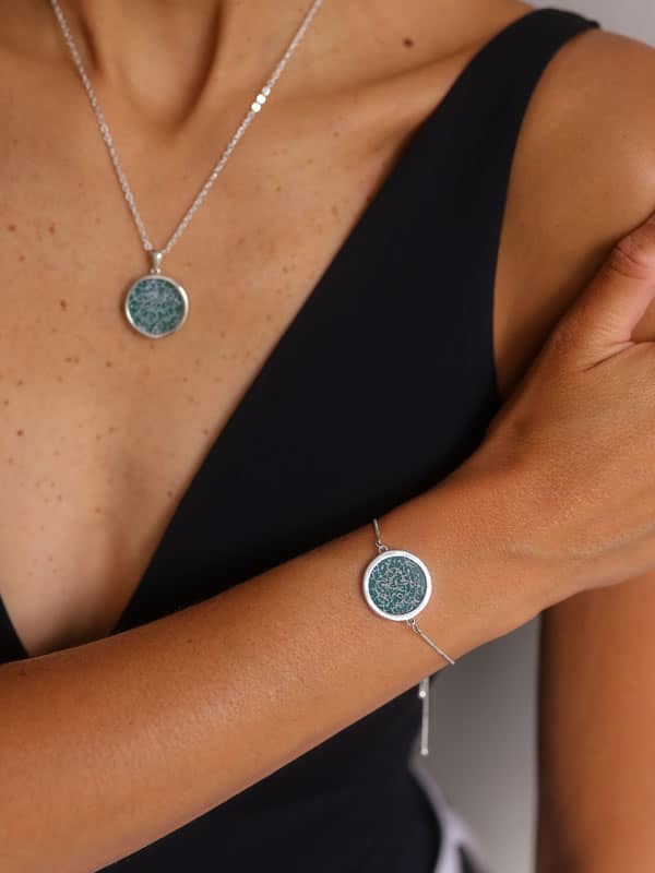 Night Sky Green Onyx Bezel Pendant