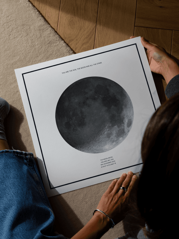 Night Sky Moon Phase Print